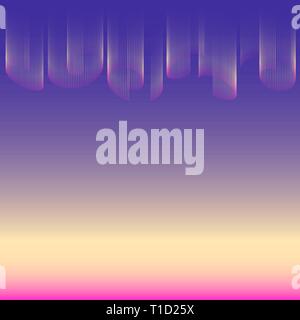 Template of glowing neon spiral lines on a dark blue background Stock Vector