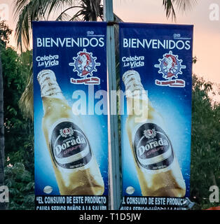 billboard of Dorada beer/cerveza in Guatemala Stock Photo