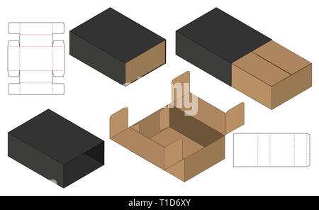 Premium Vector  Cardboard folding box die cut template