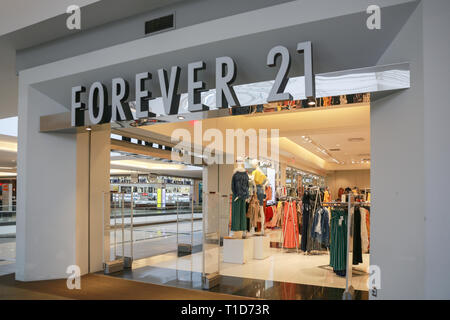 Lawrence Township New Jersey, February 24, 2019:Forever 21 store front at New Jersey. Stock Photo