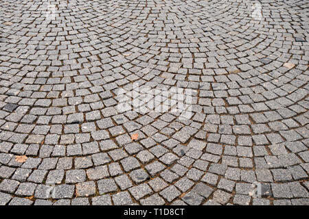 road paved with setts Stock Photo