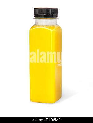 orange juice bottle isolated on white with clipping path Stock Photo