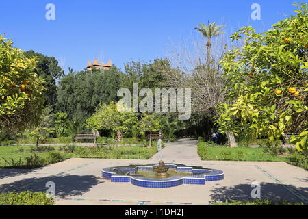 Jnane El Harti (Harti Garden), New City, Marrakesh, Marrakesh-Safi region, Morocco, north Africa Stock Photo