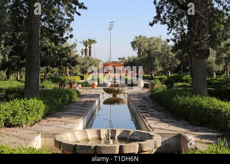 Jnane El Harti (Harti Garden), New City, Marrakesh, Marrakesh-Safi region, Morocco, north Africa Stock Photo