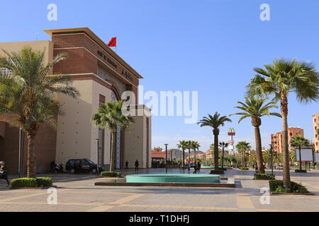 New Railway Station, Avenue Mohammed VI, New City, Marrakesh, Marrakesh-Safi region, Morocco, north Africa Stock Photo