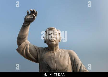 Martial Arts statue on the beach promenade in Quy Nhon, Binh Dinh Province, Vietnam. Stock Photo