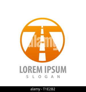 Circle Crossroads concept design. Symbol graphic template element Stock Vector