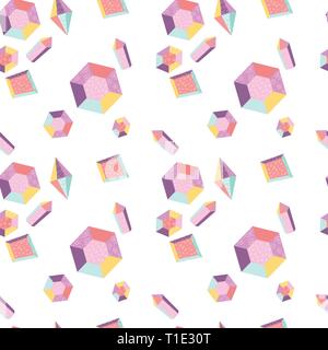 Seamless pattern with crystals Stock Vector