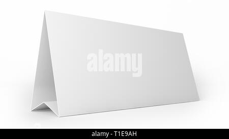 a brand table tent card for restaurants and brand promotions Stock Photo