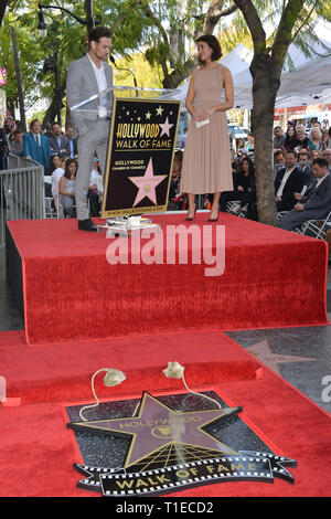 Los Angeles, USA. 25th Mar 2019. Mandy Moore Star -016 Shane West  attend a ceremony honoring Mandy Moore with a star on the Hollywood Walk Of Fame on March 25, 2019 in Hollywood, California. Credit: Tsuni / USA/Alamy Live News Stock Photo