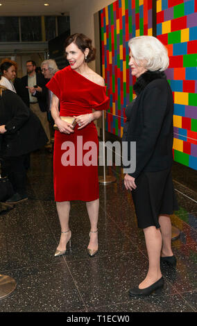 New York, United States. 25th Mar, 2019. New York, NY - March 25, 2019: Elizabeth McGovern wearing dress by Christopher Kane attends New York premiere of The Chaperone hosted by PBS and Masterpiece Films at Museum of Modern Art Credit: lev radin/Alamy Live News Stock Photo