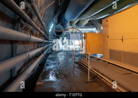Saint Martin La Porte, France. 22nd Mar, 2019. Saint Martin La Porte France - High-speed railway tunnel Turin - Lyon (TAV) Credit: Independent Photo Agency/Alamy Live News