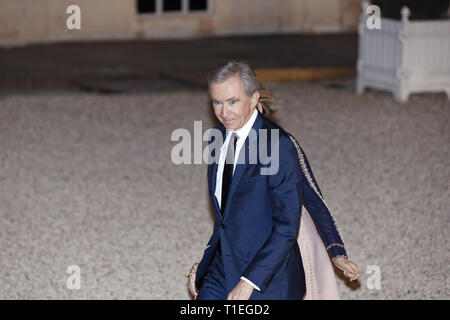 Bernard Arnaud and his wife Helene Mercier Arnault arrive at the Cathedral  of Santa Maria la Real de la Almudena in Madrid-Spain on saturday May 22,  2004 for the wedding ceremony of