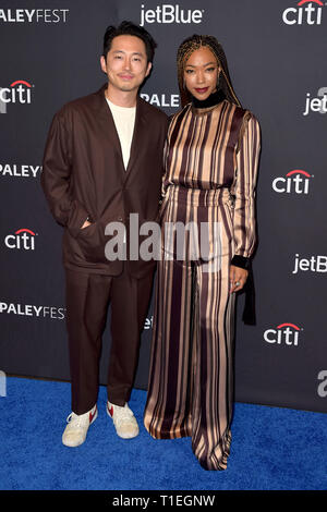 Steven Yeun and Sonequa Martin-Green screen the CBS All Access TV series 'The Twilight Zone' at the 36th Paleyfest in 2019 at the Dolby Theater, Hollywood. Los Angeles, 24.03.2019 | usage worldwide Stock Photo