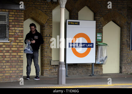 White Hart Lane station London Stock Photo