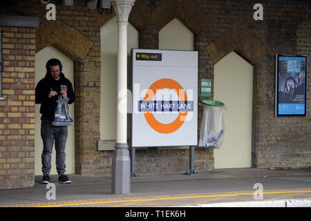 White Hart Lane station London Stock Photo