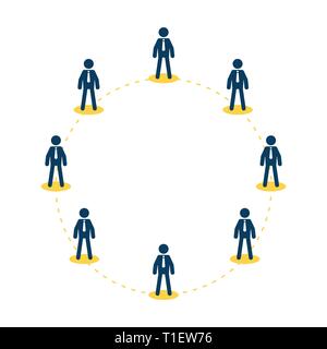 Business connectivity circle infographic. Stock Vector