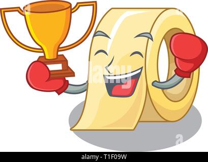 Boxing winner adhesive tape character cartoon Stock Vector Image & Art ...