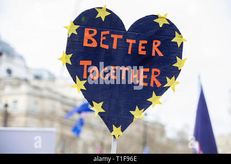 Better together, pro European brexit sign Stock Photo