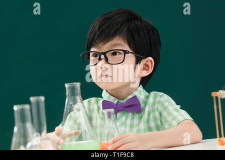 Pupils in chemistry class Stock Photo