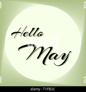 Hello May lettering. Elements for invitations, posters, greeting cards Stock Vector