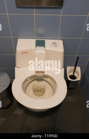 Automated self-cleaning public toilet in a Vancouver park Stock Photo ...