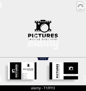 cinema picture photography simple logo template vector illustration- vector Stock Vector