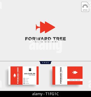 forward tree plants simple logo template vector illustration icon element isolated - vector file Stock Vector