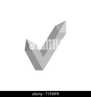 3d check mark decoration vector Stock Vector