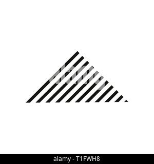simple triangle stripes mountain logo vector Stock Vector