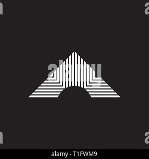 triangle stripes lines simple logo vector Stock Vector