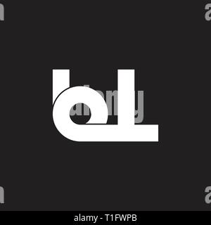letters bl simple loop logo vector Stock Vector
