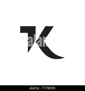 letters 1k simple geometric vector Stock Vector