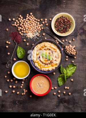 Hummus ingredients Stock Photo
