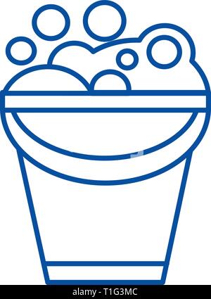 Car wash bucket icon, outline style 14364532 Vector Art at Vecteezy