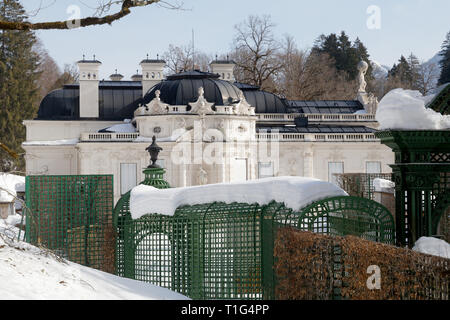 Castle Linderhof, winter, Bavaria, Germany Stock Photo