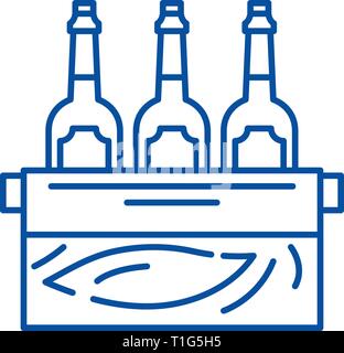 Illustration Of A 6 Pack Case Crate Of Beer Set Inside Circle Done In Stock Vector Image Art Alamy