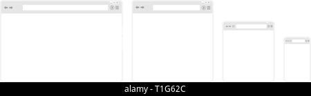 Web browser set on a white background Stock Vector