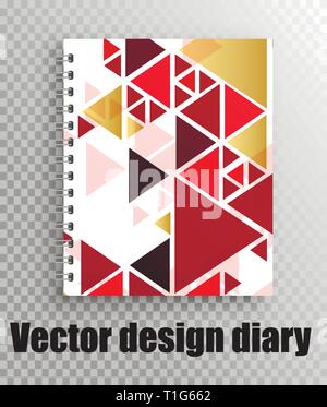 Stylish stationery - vector layout design for notepad. Stock Vector