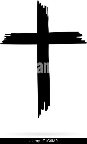 Icon cross with shadow ona white background, vector Stock Vector Image ...