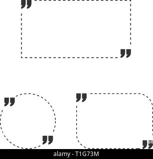 Quote set on isolated white background, vector illustration Stock Vector