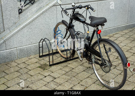 antique motorized bicycle