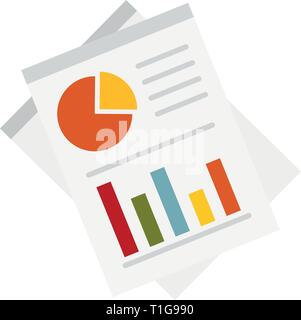 Graph papers icon. Flat illustration of graph papers vector icon for web design Stock Vector