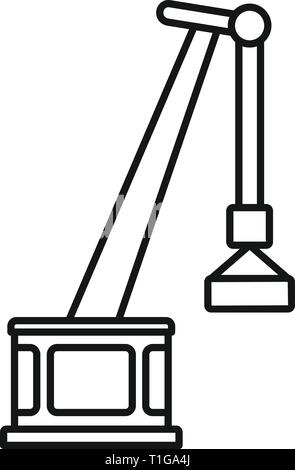 Seaport Crane Icon Vector Outline Illustration Stock Vector Image & Art ...