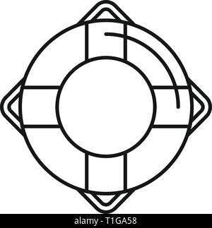 Life buoy icon. Outline life buoy vector icon for web design isolated on white background Stock Vector