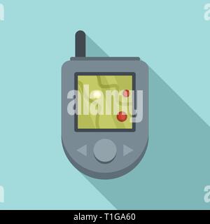 Gps device icon. Flat illustration of gps device vector icon for web design Stock Vector