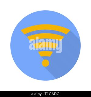 Wi fi symbol on white background. flat icon Stock Vector