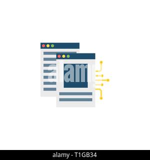 White Paper Icon. White Paper Vector Flat Icon Isolated on White Background Stock Vector
