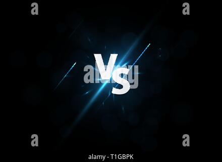 Versus letters figh background. Vector Illustration EPS10 Stock Vector