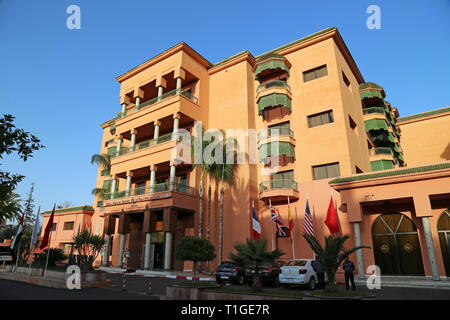 Royal Mirage Deluxe Hotel, Avenue de Paris, Hivernage, New City, Marrakesh, Marrakesh-Safi region, Morocco, north Africa Stock Photo